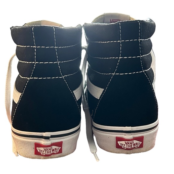 Vans Black/White High-Top Sneakers Size 9.5 - Picture 3 of 6